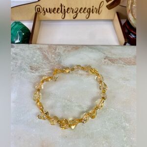 Yellow Citrine Chip Bead Bracelet